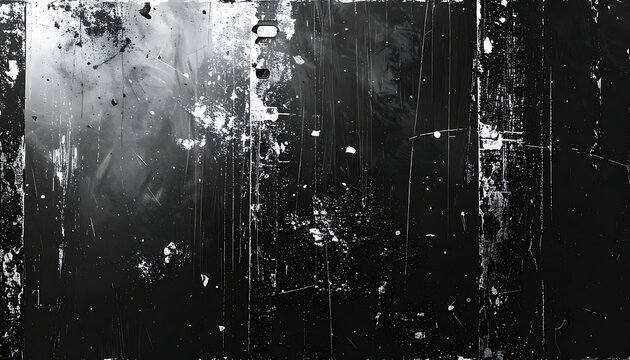 Abstract dark grunge texture with heavy digital noise, glitch artifacting, distressed overlay effect