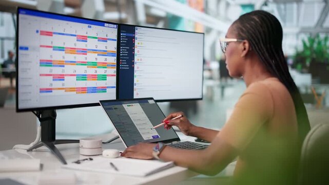 Corporate Manager Reviews Secure Email Platform