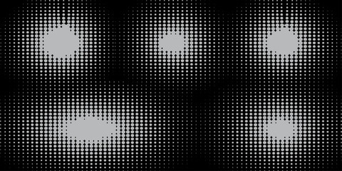 Fototapeta premium Black and white abstract vector background with dotted pattern and geometric texture design