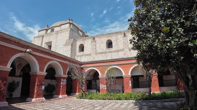 Inside the stunning Monastery of Santa Catalina de Siena in Arequipa, Peru
