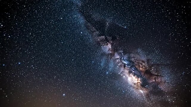 Stunning Milky Way Galaxy Panorama with Countless Stars.