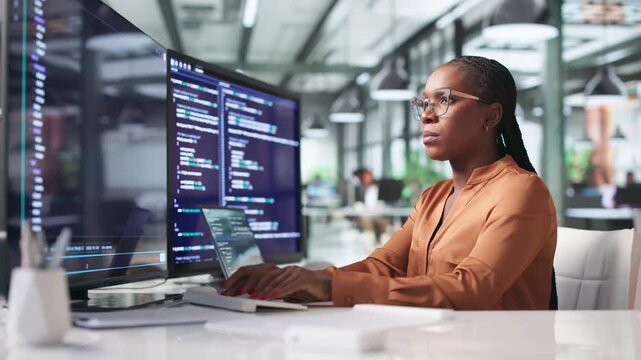 Software Engineer Coding Secure Programs On Laptop