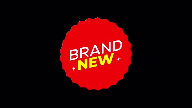 Brand New Promotional Sticker Animation on Transparent Background