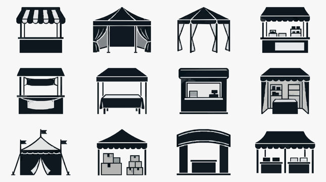 Tent Stalls Outdoor Market Booths.