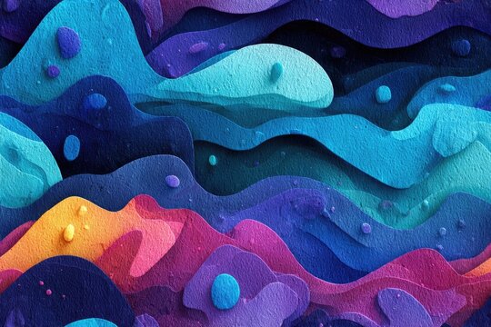 Fabric texture seamless pattern background Lava Lamp Liquid Dreams Psychedelic blobs in glowing blues and purples a retro-modern vibe for teen decor