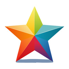 Obraz premium Rainbow colored star vector icon