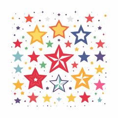 Fototapeta premium Colorful Star Pattern