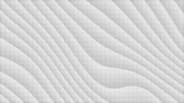 Abstract halftone pattern with square pixel dots and geometric grid texture in black and white