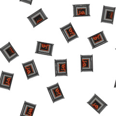 Obraz premium pattern fire fireplace cartoon. fire fireplace sign vector