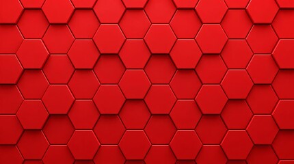 Fototapeta premium Red geometric hexagonal shape texture background