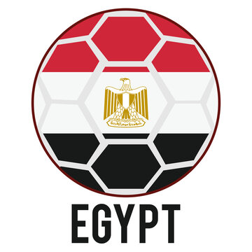 Egypt Flag on a Soccer Ball Design as a Participant of Soccer World Championship 2026