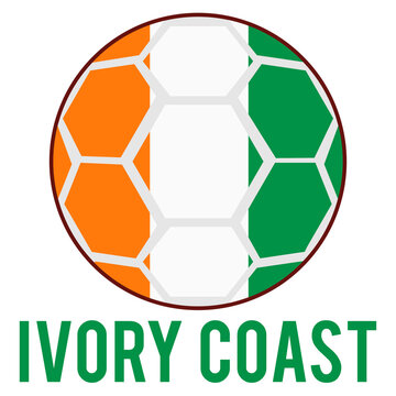 Ivory Coast Flag on a Soccer Ball Design as a Participant of Soccer World Championship 2026