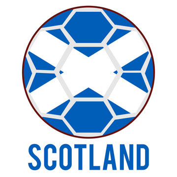 Scotland Flag on a Soccer Ball Design as a Participant of Soccer World Championship 2026