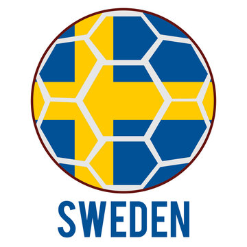 Sweden Flag on a Soccer Ball Design as a Participant of Soccer World Championship 2026