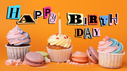 Obraz premium Celebration for a special birthday with colorful treats and decorations on a bright background