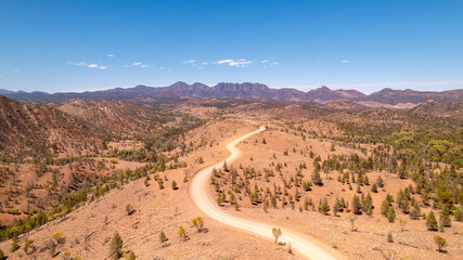Aerial View of Bunyeroo Valley. Flinders Ranges. Australia © Niki