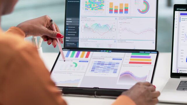 Financial Analyst Reviewing Key Performance Indicators