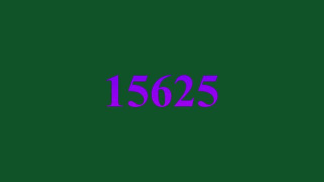 Number counter animation from 0 to 30,000 on a blue background in 4k, Animated five hundred thousand counting Numbers with alpha channel for likes, views,