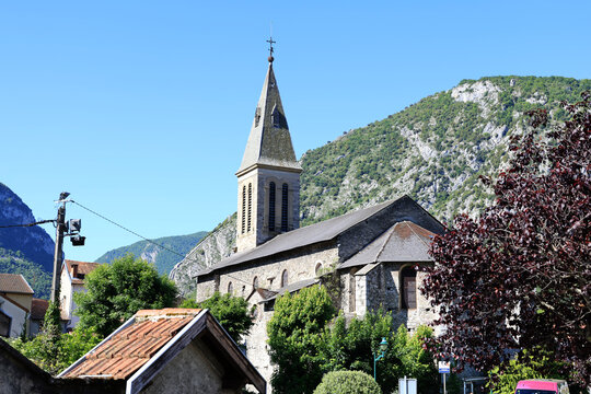 Church of Sainte-Quitterie in the municipality Tarascon-sur-Ariege, France   