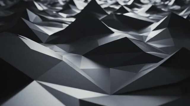 Dark abstract low poly geometric landscape background