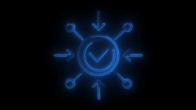 positive impact icon on chine, line black background.