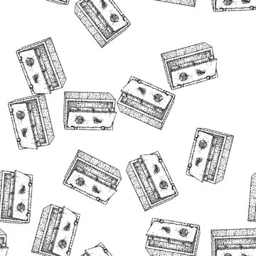 seamless pattern guard safe hand drawn. defense safety, reliability trust, safeguard stability guard safe black sketch illustration
