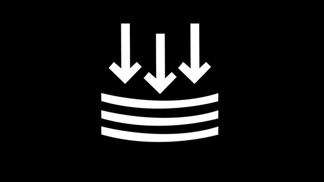 external pressure icon, vector sign black background.