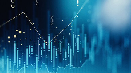 Obraz premium Stock market graph shows trading trends over time with data points and fluctuations