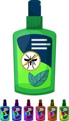 Obraz premium repellent bug spray color icon vector. repellent bug spray sign symbol illustration