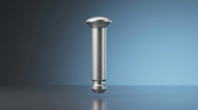 Machine rivet 3D render, industrial fastening rivet, structural deformation rivet, metal joining fastener, permanent rivet hardware, mechanical assembly rivet