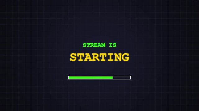 Retro Pixel Art Stream Is Starting Loading Screen Animation