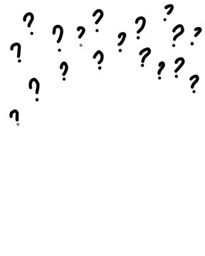 Hand drawn question marks doodle pattern element