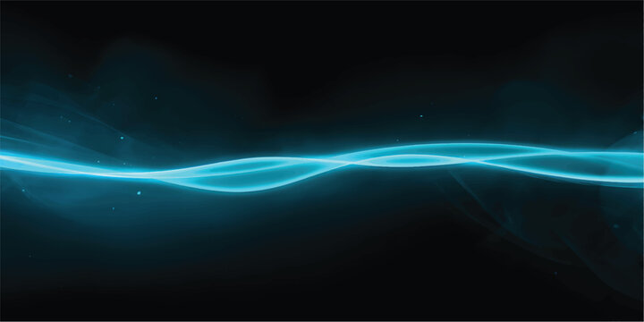 Abstract background with glowing blue particles and light trails, digital data flow, futuristic technology concept