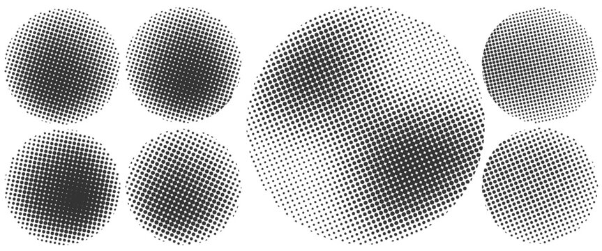 Retro comic book style halftone circles isolated on white background. vector ilustration