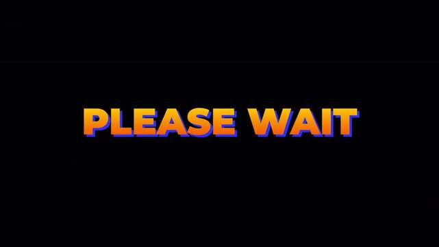 Retro Glitch Loading Screen Standby Message for Broadcast Streaming Production 4k video