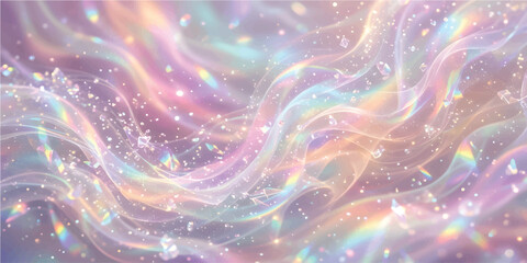 Dreamy Pastel Nebula Sky with Stars and Geometric Shapes © FS creation