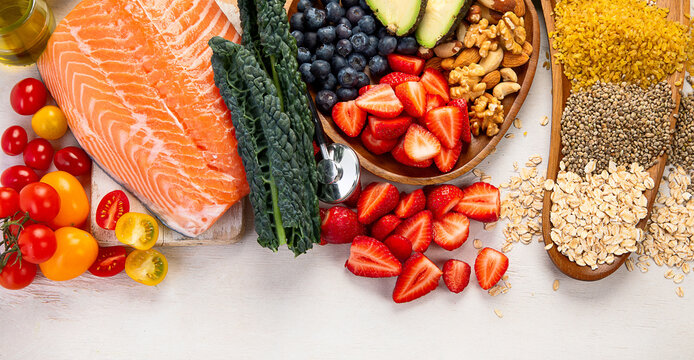 Healthy lifestyle diet food concept for healthy heart.