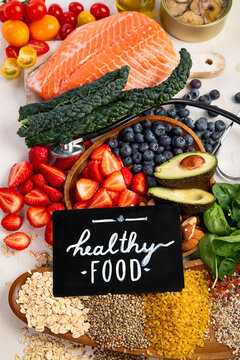 Healthy lifestyle diet food concept for healthy heart.