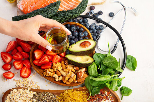 Healthy lifestyle diet food concept for healthy heart.