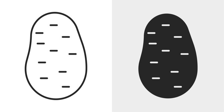 Potato Icon represents root vegetables, cooking ingredients, and staple food products.