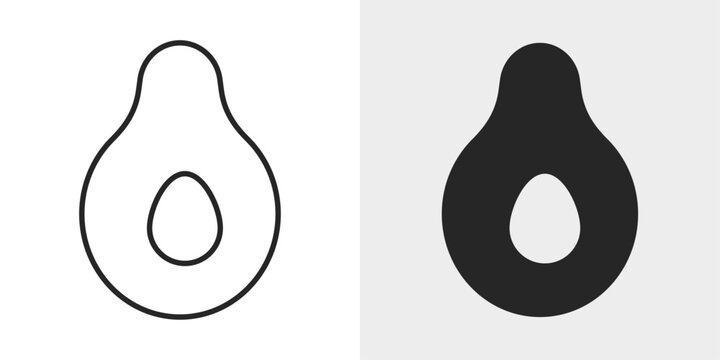 Avocado Icon represents healthy fruits, nutritious diets, and fresh produce.
