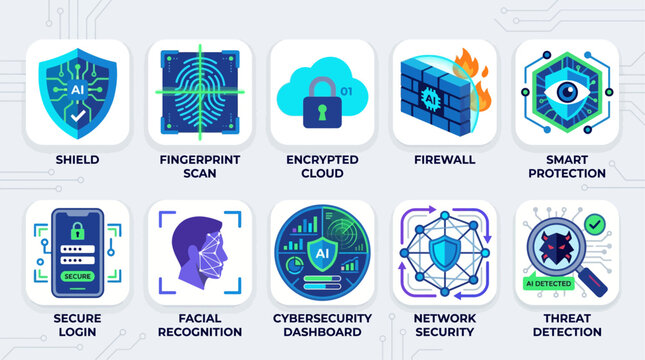 Modern artificial intelligence vector set for digital network defense and data encryption systems using biometric verification methods
