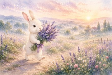 Obraz premium Cute watercolor illustration of lovely baby woodland animals on white background.