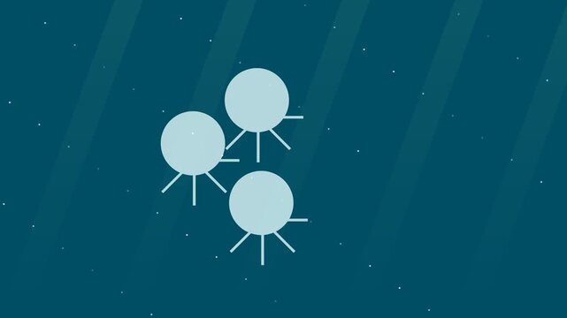 Abstract Animation of Merging Circular Biological Cell Structures.