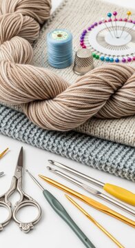 Knitting and Crochet Supplies - A Colorful Collection.
