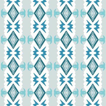 Nordic Blue Geometry Pattern