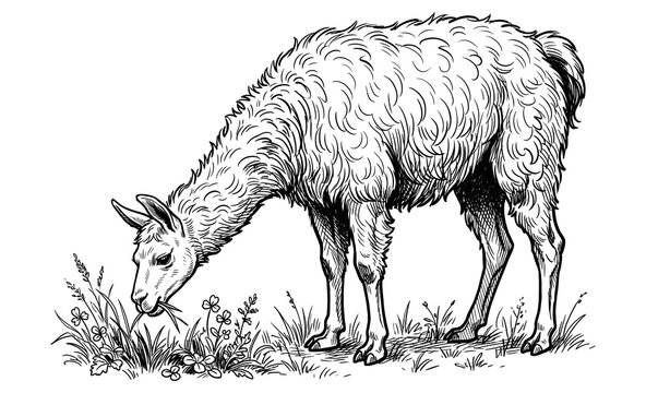 llama eating