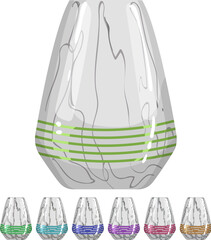 Naklejka premium table marble vase cartoon. table marble vase sign colorful illustration