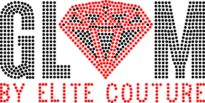 Elite couture fashion brand logo with diamond illustration