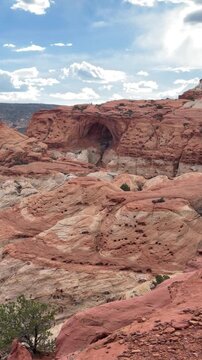 Capitol Reef, Utah - View of Cassidy Arch from the Grand Wash Trail